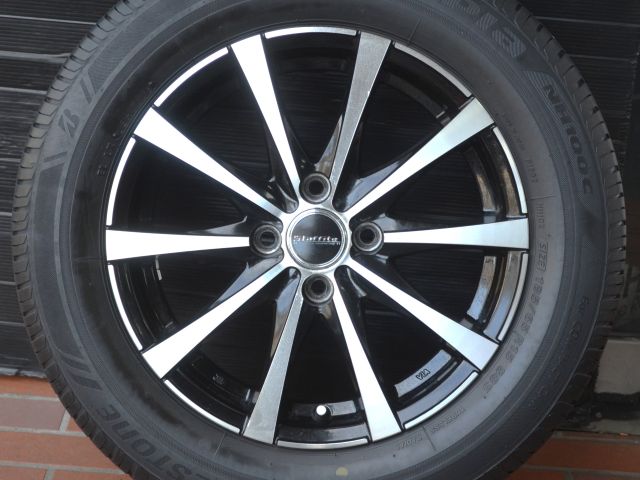15インチ ホットスタッフ ラフィット SK10 ブリヂストン エコピア NH100C タイヤ付き中古セット