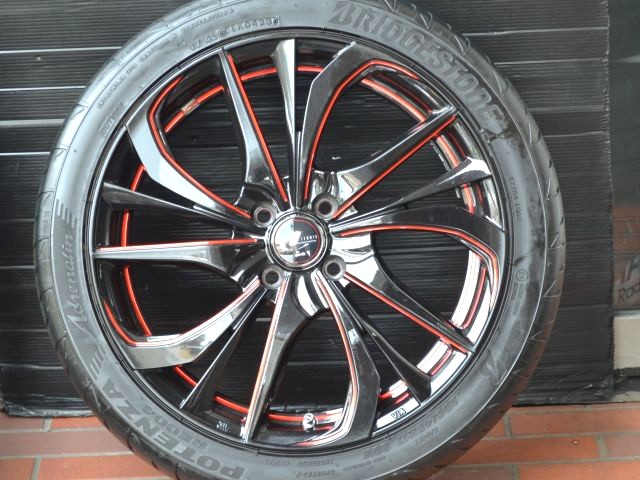 17インチ ウエッズ レオニス TE ブリヂストン アドレナリン RE004 タイヤ付き中古セット